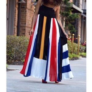 Colorful Striped Maxi Dress